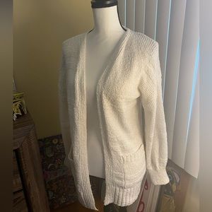 White knit sweater